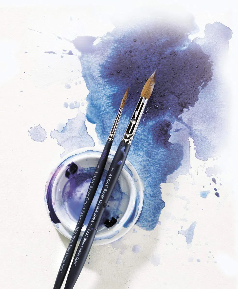 Winsor & Newton Pennelli in Martora per Acquarelli Artists - Manico Corto - Tondo N 5