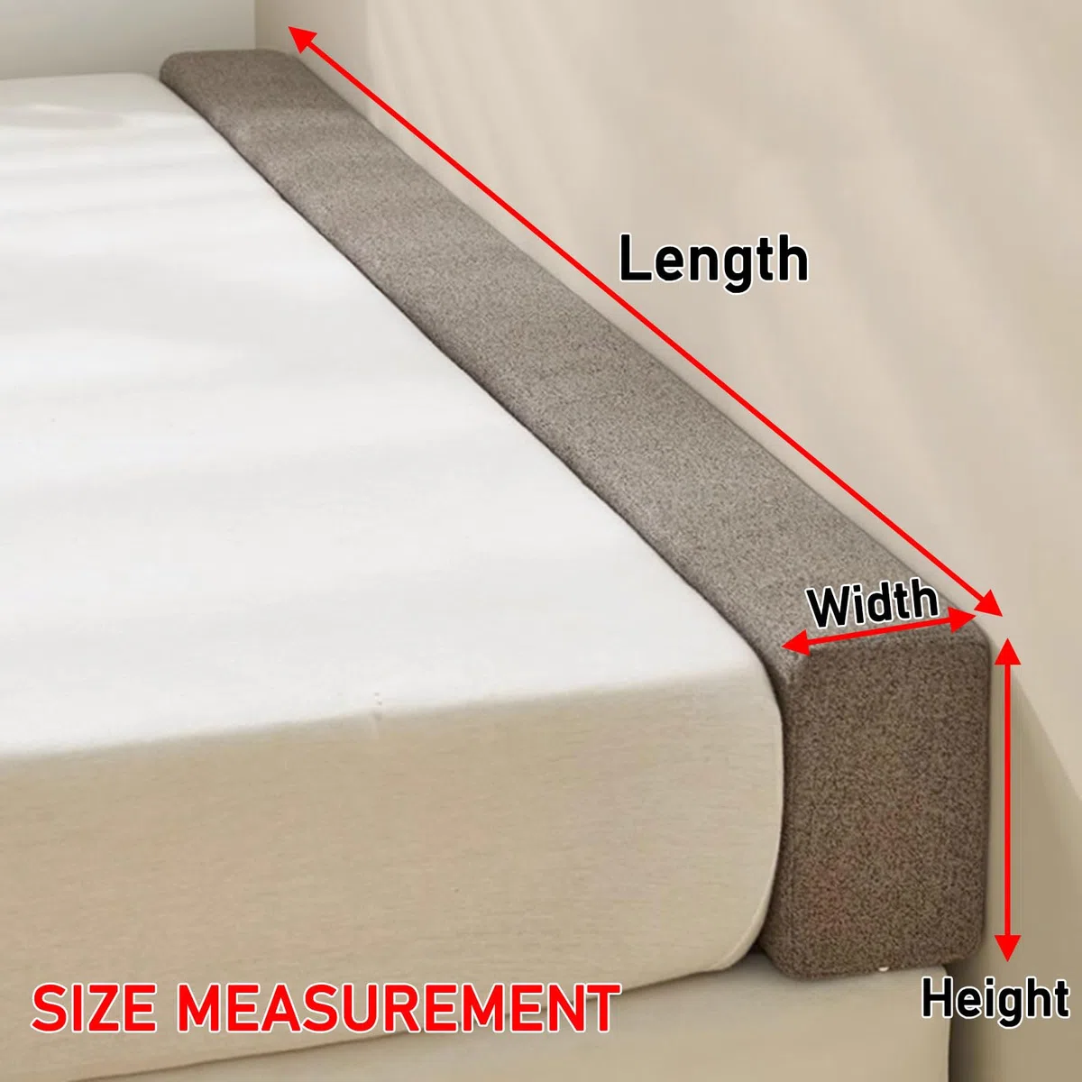Testiera E Materasso Riempimento Gap Filler, Spugna Ad Alta Densità, Estensione Per Materasso Singolo Matrimoniale, Riempitivo Per Spazio Letto/Testiera/Parete, Fodera Lavabile(160x10x20cm/63x4x8in,#3