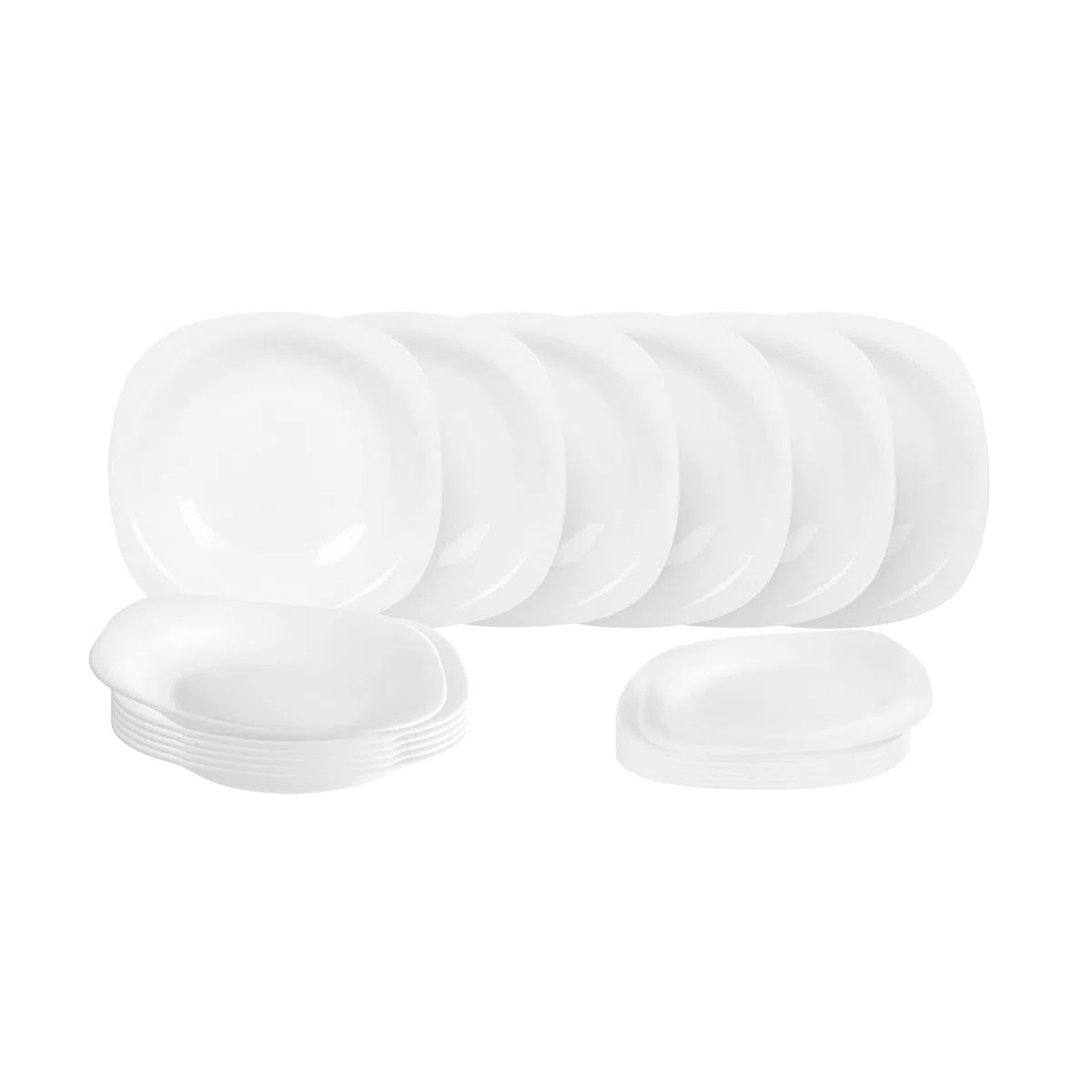 Bormioli - Servizio piatti "Parma" x 6 persone, Bianco