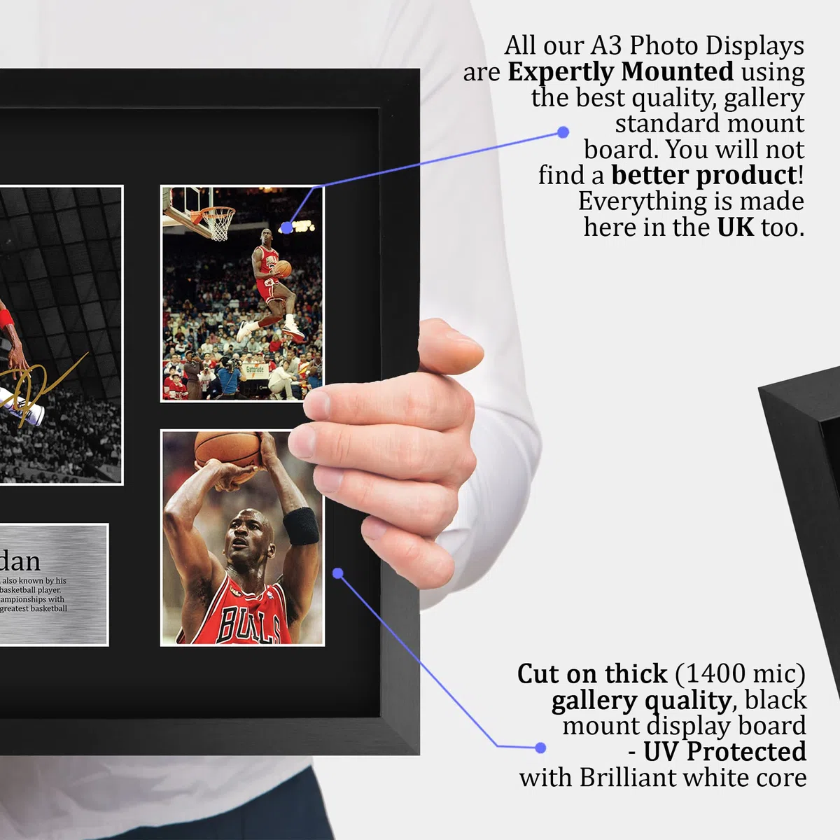 HWC Trading A3 FR Michael Jordan Gift firmato grande autografo A3 stampato Chicago Bulls regalo foto, Camera da letto