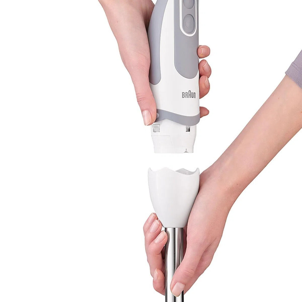 Corpo Motore Per Braun Multiquick e Minipimer Mr 6500 Bianco egrigio