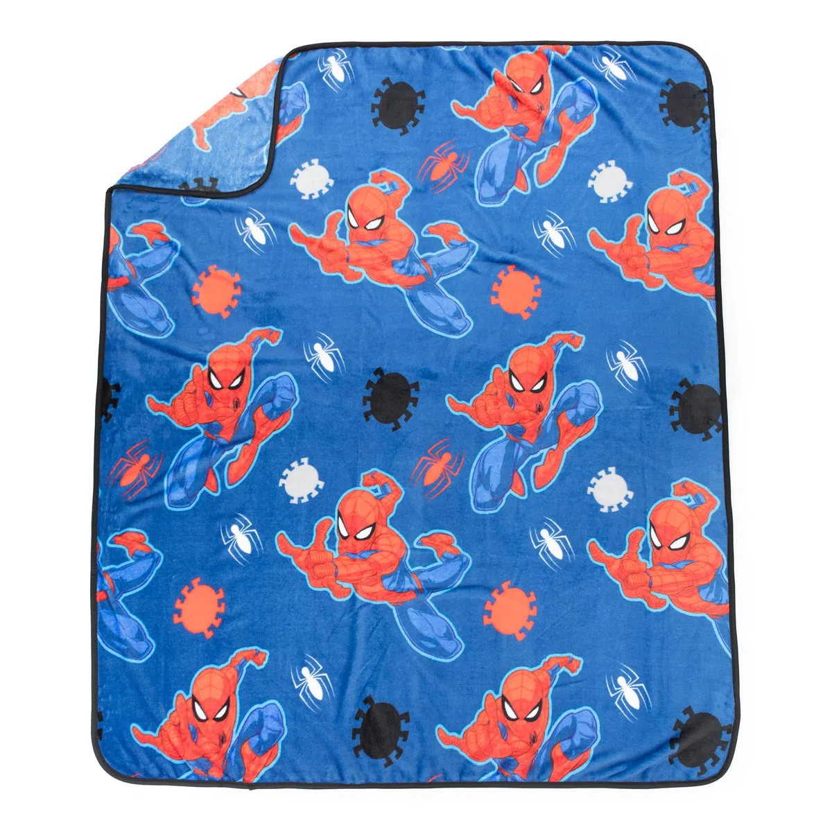 Cuscino Abbraccio Mini Peluche Marvel Uomo Ragno & Plaid Morbido 130 x 150 - Spiderman Set Coccole Bambini Super soffice 2 pezzi