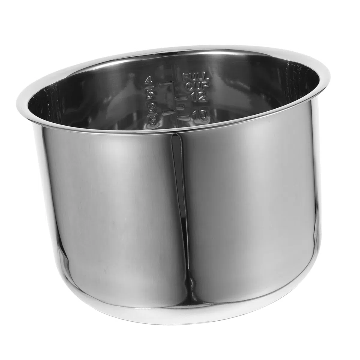Pentola Interna Cuoci Riso in Acciaio Inossidabile Spessa Ricambio per Cucine Elettriche Distribuzione Calore Veloce per Cottura Vapore Bollitura e Porridge Resistente e Facile da