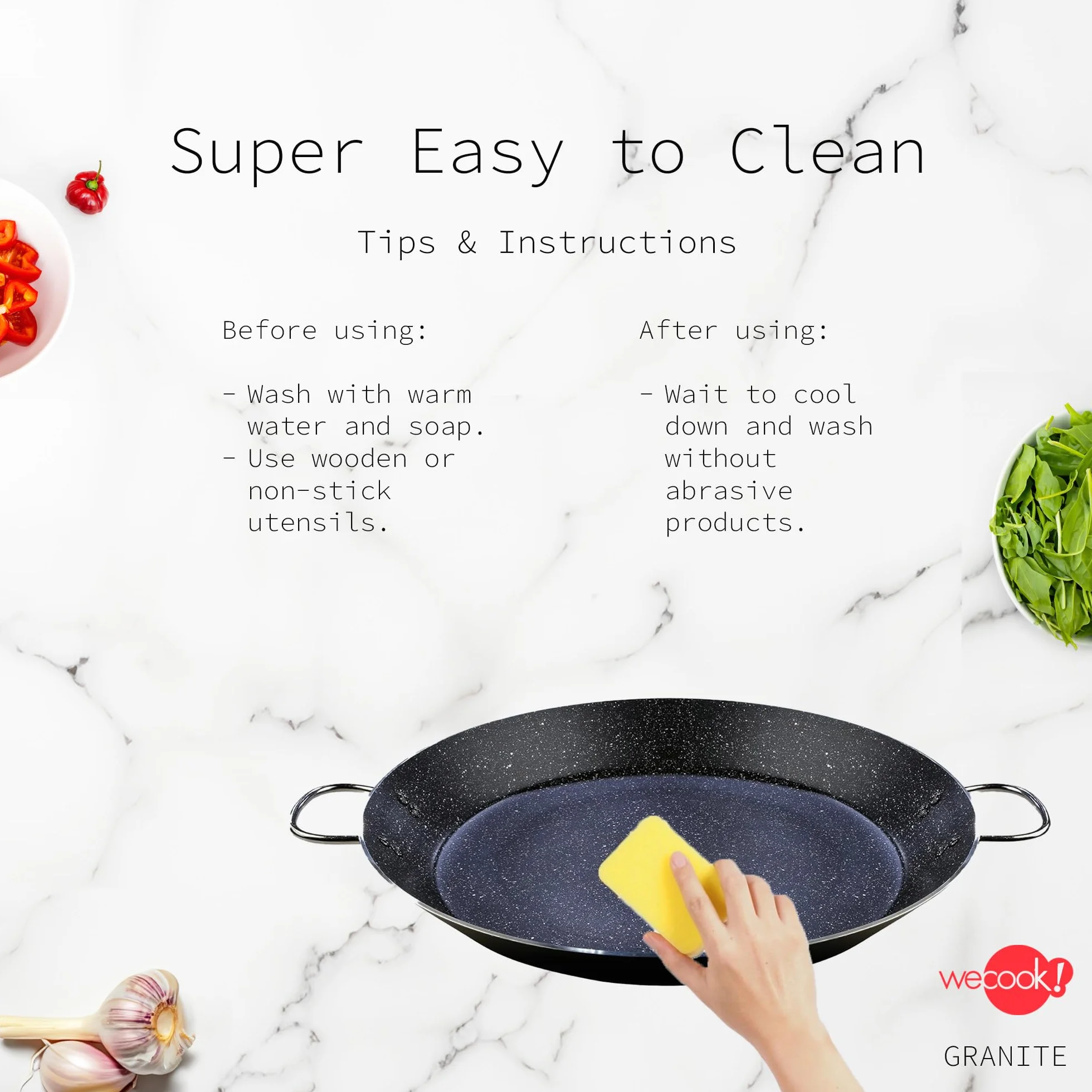 WECOOK! Paellera Granite 46 cms