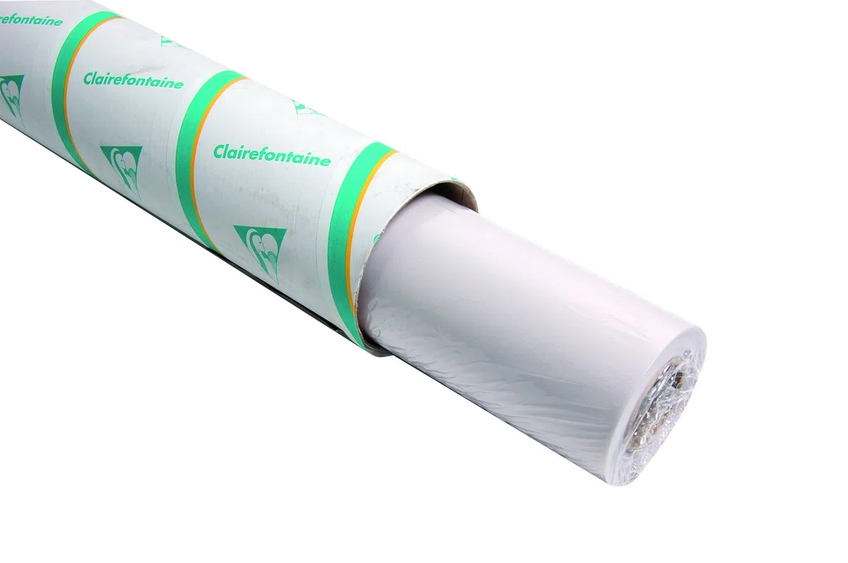 Clairefontaine 96528C Rotolo Carta da Lucido - Carta da Lucido altamente Trasparente - 0,75x20 m 40/45g - Confezionato in un tubo di cartone resistente - Ideale per il Disegno tecnico