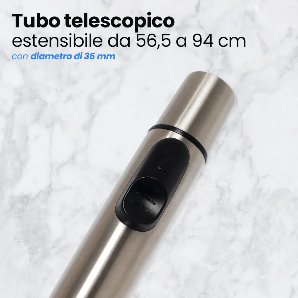 ANAKEL HOME Confezione di Tubo Telescopico per Aspirapolvere Ø35 mm Universale con Bocchetta | Ricambio in Acciaio Inox Regolabile 565–940 mm | Accessori Compatibili Bosch, Rowenta, Philips, AEG