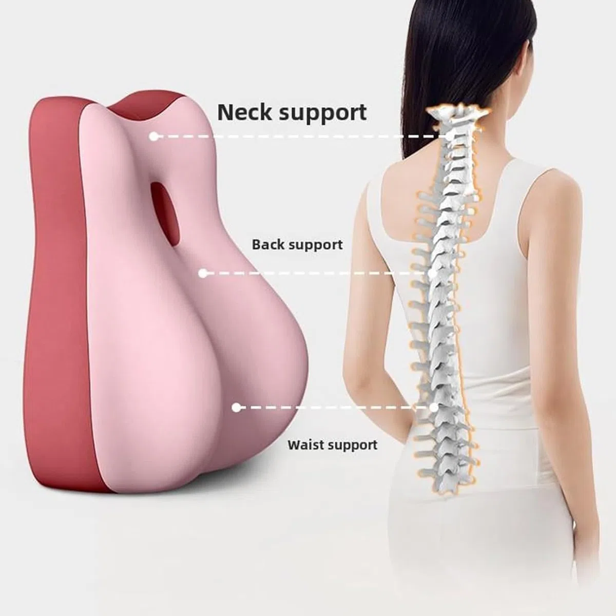 Cuscino per sedere per coppie, per donne incinte, design robusto, ideale per sedersi e sdraiarsi, cuscino a cuneo in memory foam, recupera dopo l'impatto, fornisce supporto per l'intimità (C)