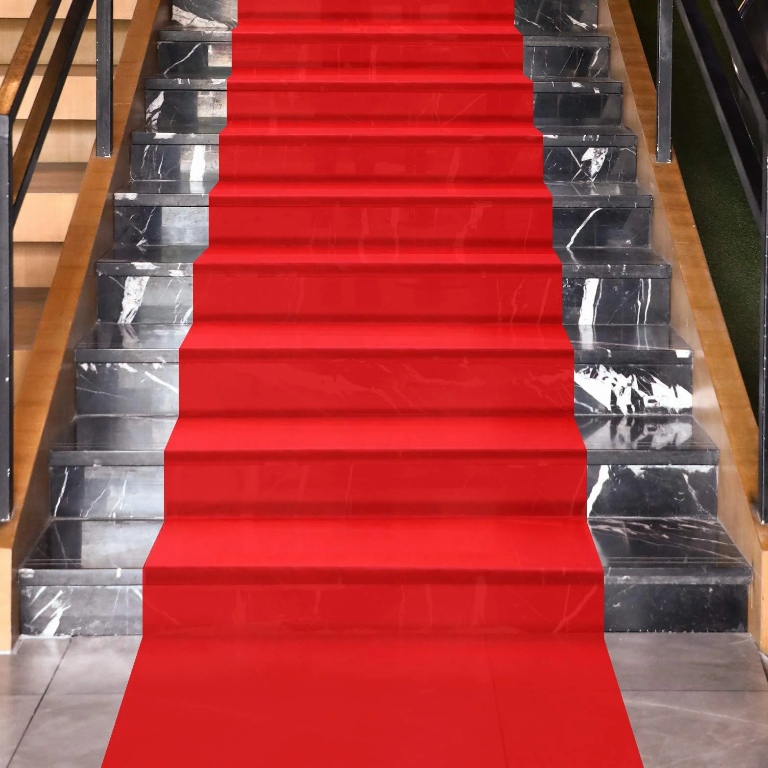 Shappy Tappeto di passaggio, tappetino da pista di spessore 55 gsm, con 1 striscia per matrimonio, Natale, ringraziamento, accessori per esterni, tappeto per corridoio(, 2,6