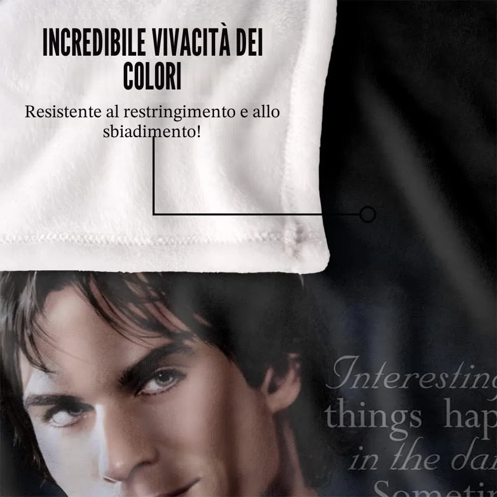 Vampire Diaries Sometimes Coperta super morbida al tatto setoso – 152 x 127 cm