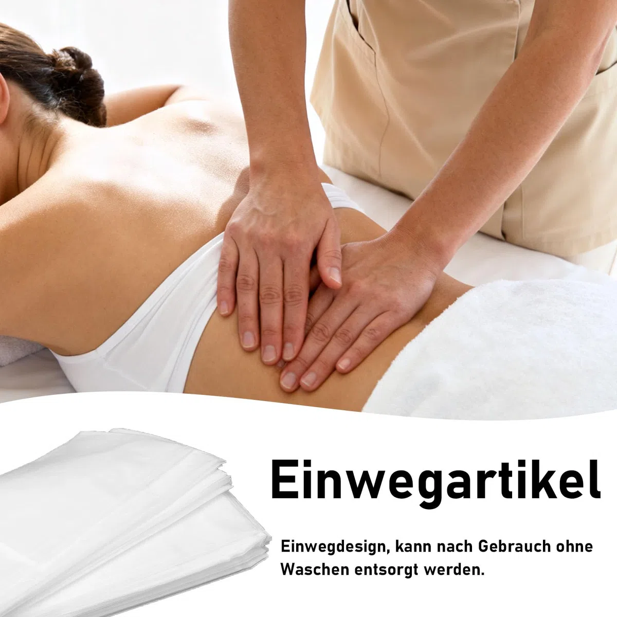 Lenzuolo Usa e Getta, 100 Pezzi 80 x 180cm Lenzuola Monouso in Tessuto non Tessuto, Copri Lettino Estetista, per uso in Centri Medici Temporanei, Case di Cura, Bianco