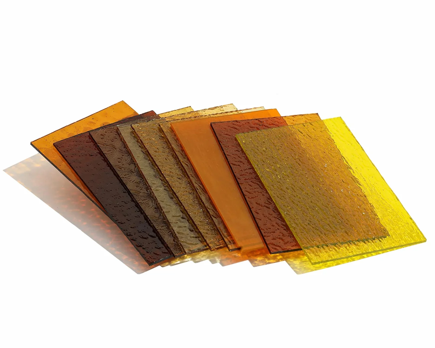 Lanyani 10 fogli di vetro colorato trasparente, 10,2 x 15,2 cm, vetro colorato strutturato della cattedrale, per confezioni di vetro, mosaico artistico, ambra