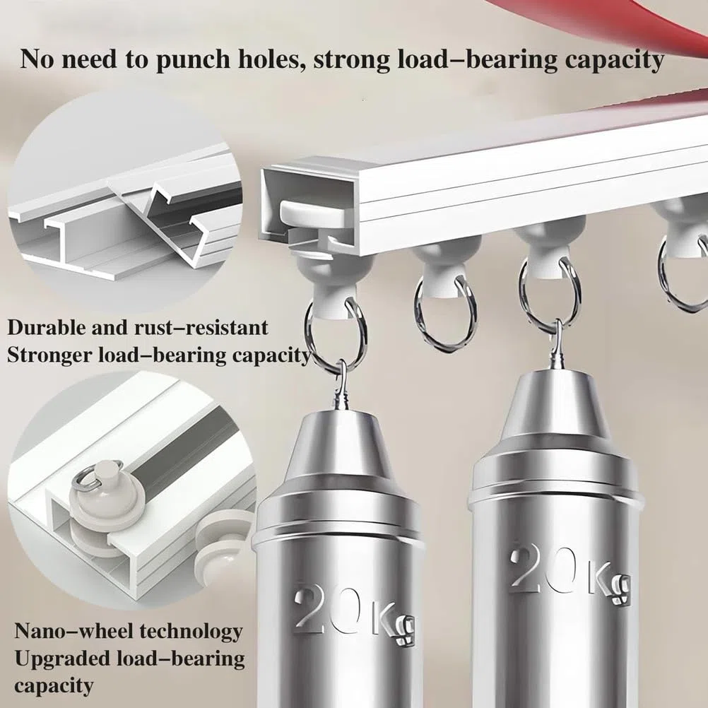 Generico Tende Antipolvere per Spazi Aperti, Tessuto in Lino Impermeabile, Tenda per Armadi con Binario, Tenda Autoadesiva per Mensole, Tenda Oscurante per Cucine,Bianca,W70cm/H80cm