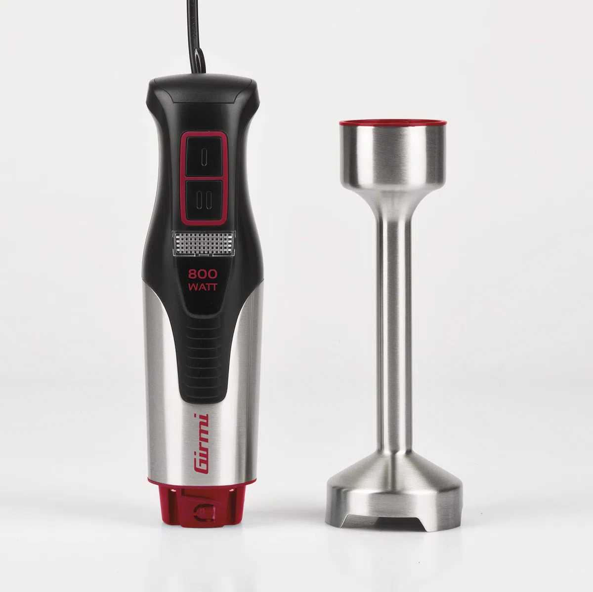 Girmi MX39 Frullatore a Immersione con Kit, 800 Watt, 4 Lame, Fusto 19 cm
