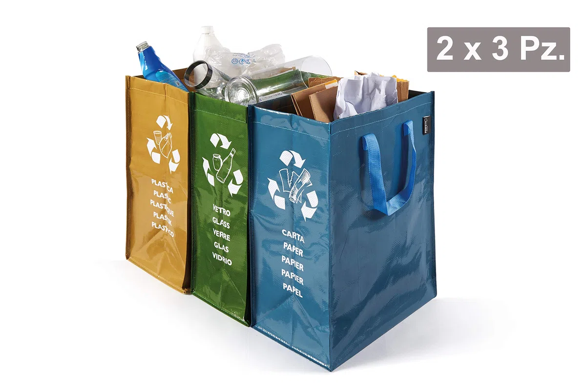 Perfetto 2 X Contenitore 3 Scomparti Ricicla Bag