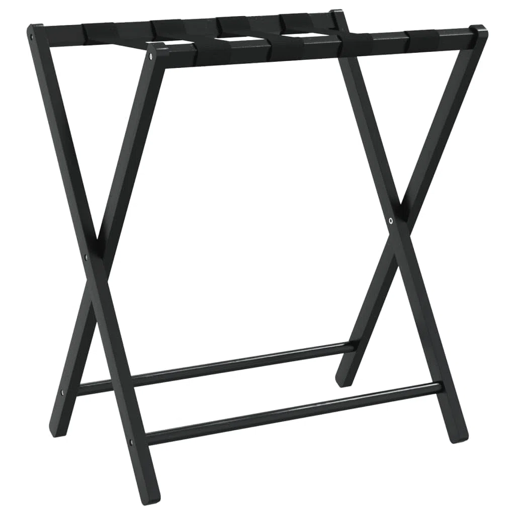 vidaXL Portabagagli Nero 68,5x38x58 cm in bambù