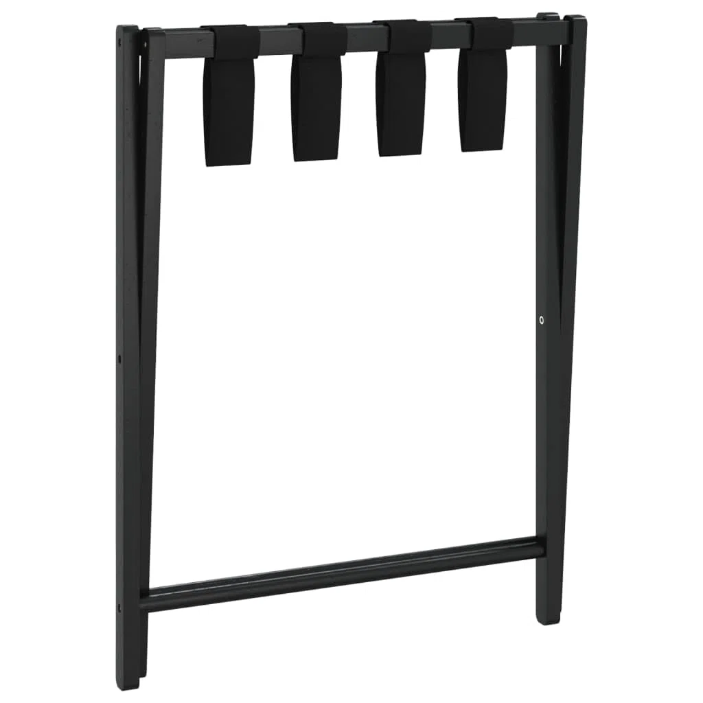 vidaXL Portabagagli Nero 68,5x38x58 cm in bambù