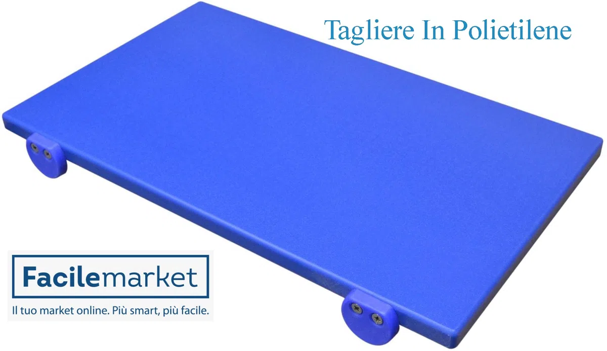 Tagliere 60x40x2 blu con fermi Made In Itay
