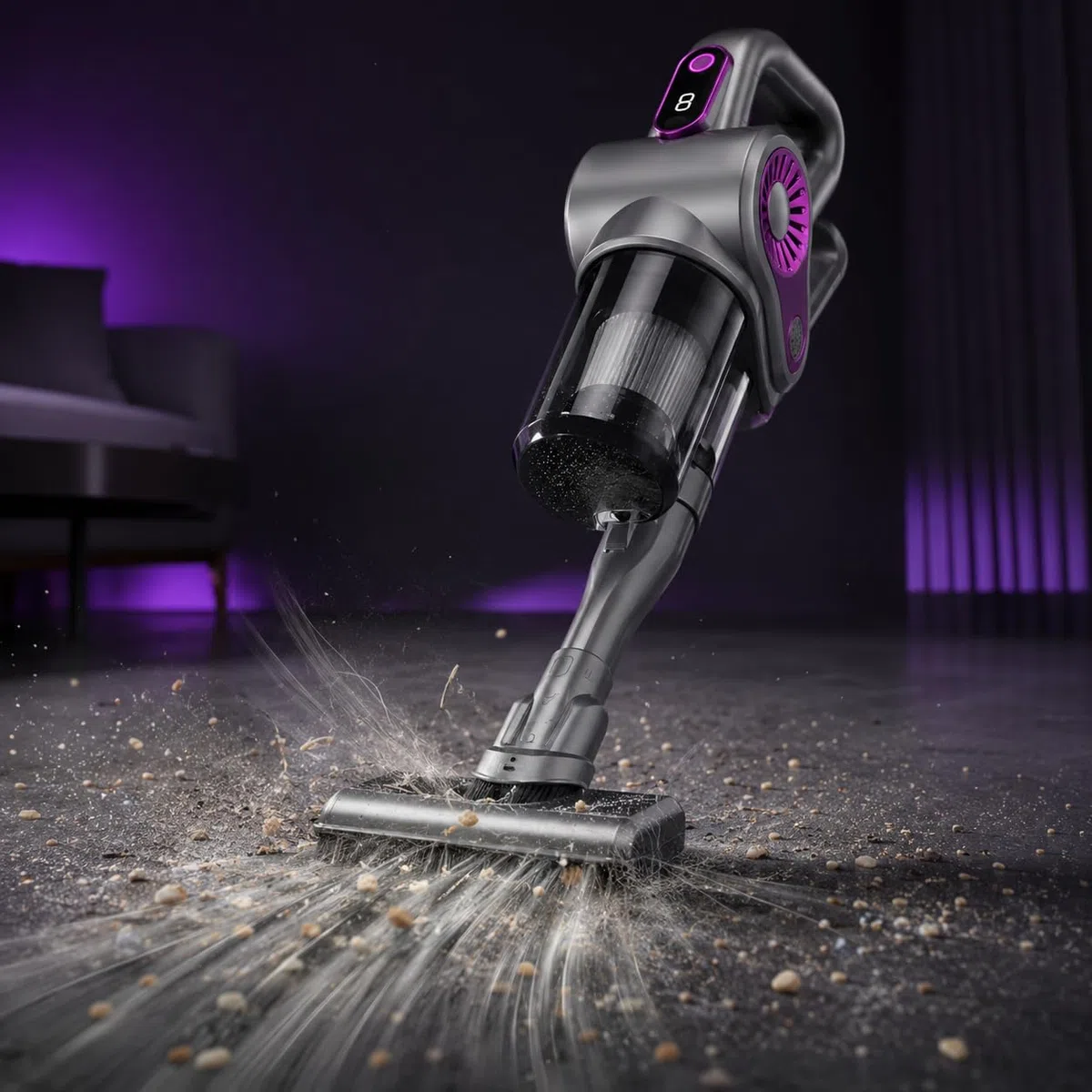 Generico Aspirapolvere Senza Fili 4 in 1, Aspiratore Portatile Ricaricabile, Scopa Elettrica Cordless per Pavimenti Divani Auto e Angoli, Aspirazione Potente con Accessori Multifunzione