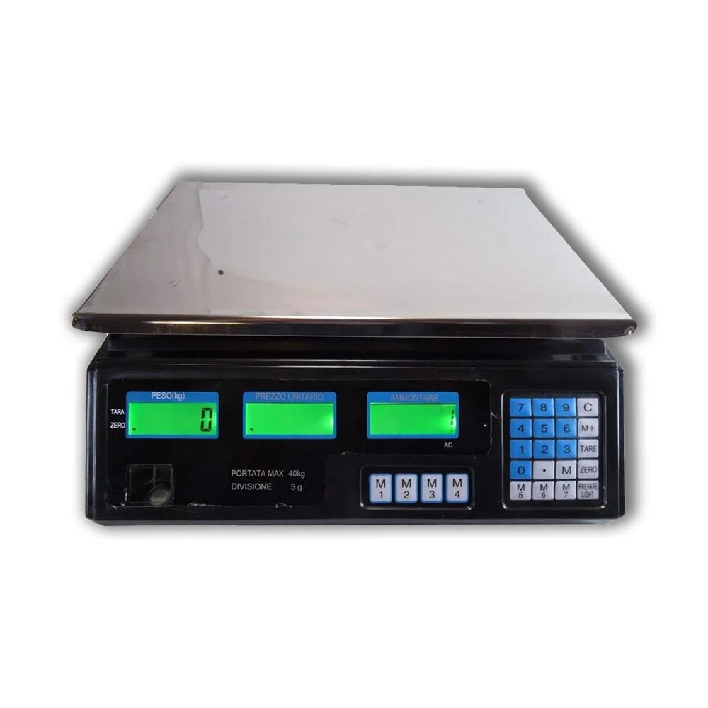 Bilancia Elettronica 40kg da Cucina Digitale e Professionale con Display LCD ad Alta Precisione