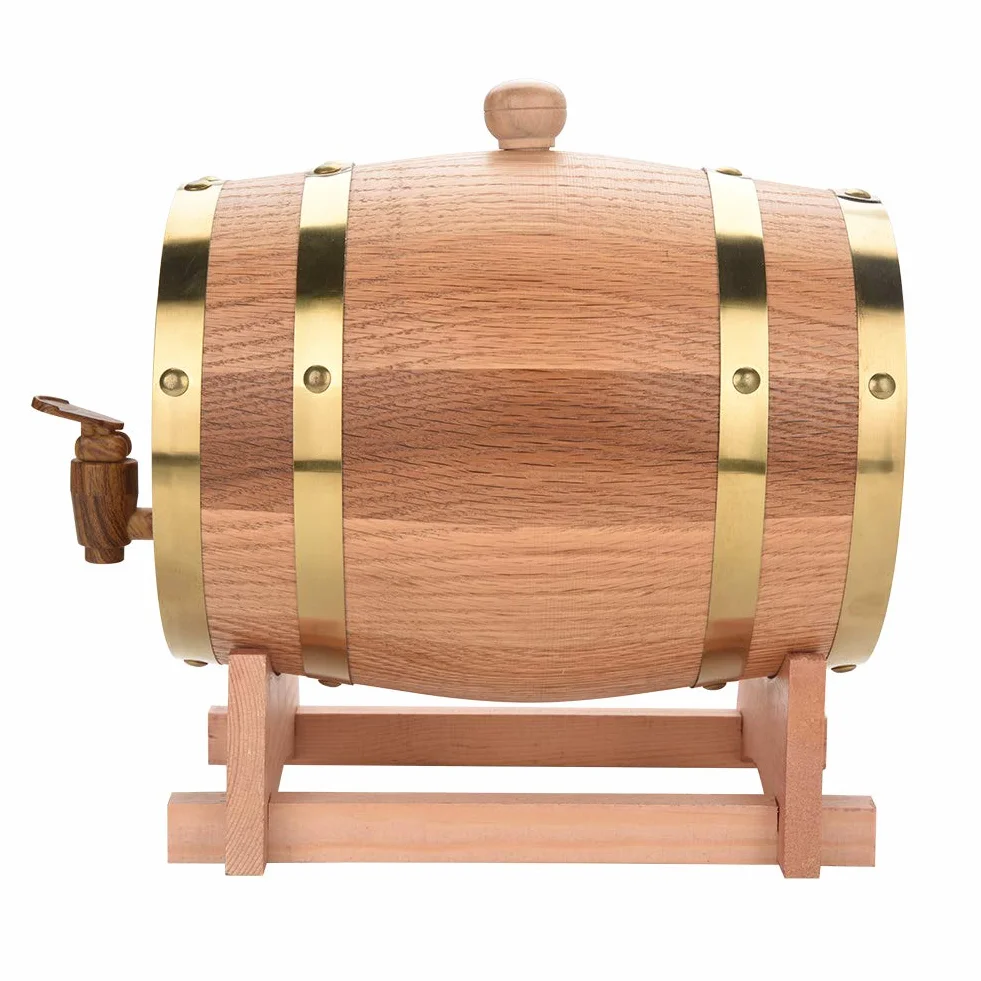 Oak Barrel - Botte da vino in legno di quercia d'epoca per birra, Whiskey Rum Rhum, rovere invecchiato (taglia 3L)