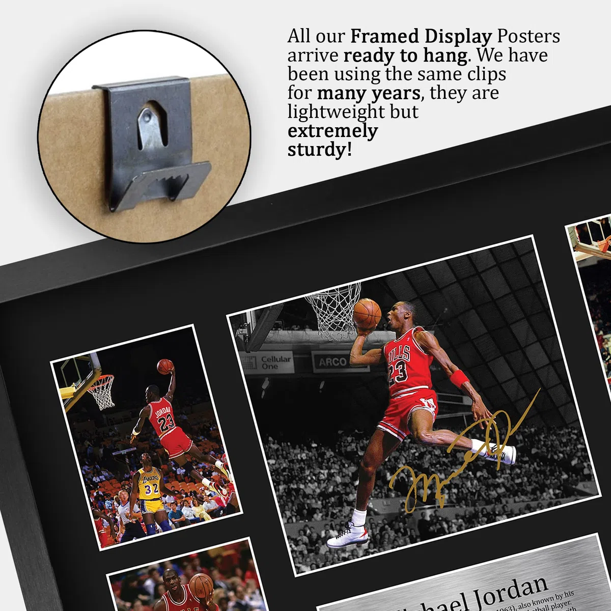 HWC Trading A3 FR Michael Jordan Gift firmato grande autografo A3 stampato Chicago Bulls regalo foto, Camera da letto