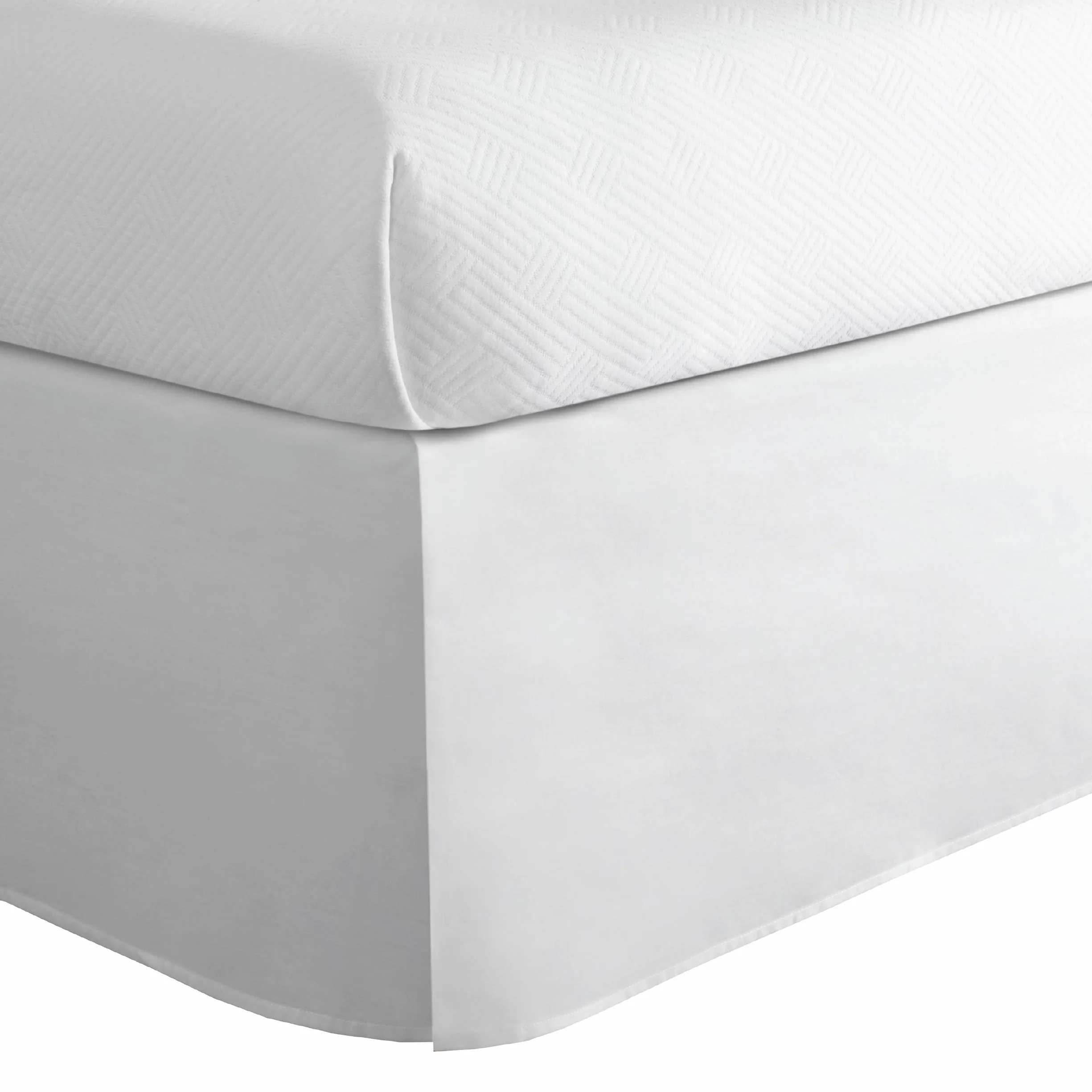 Today's Home Classica mantovana giroletto su Misura, con Volant, in Misto Cotone, Lunghezza 35,5 cm, Bianco