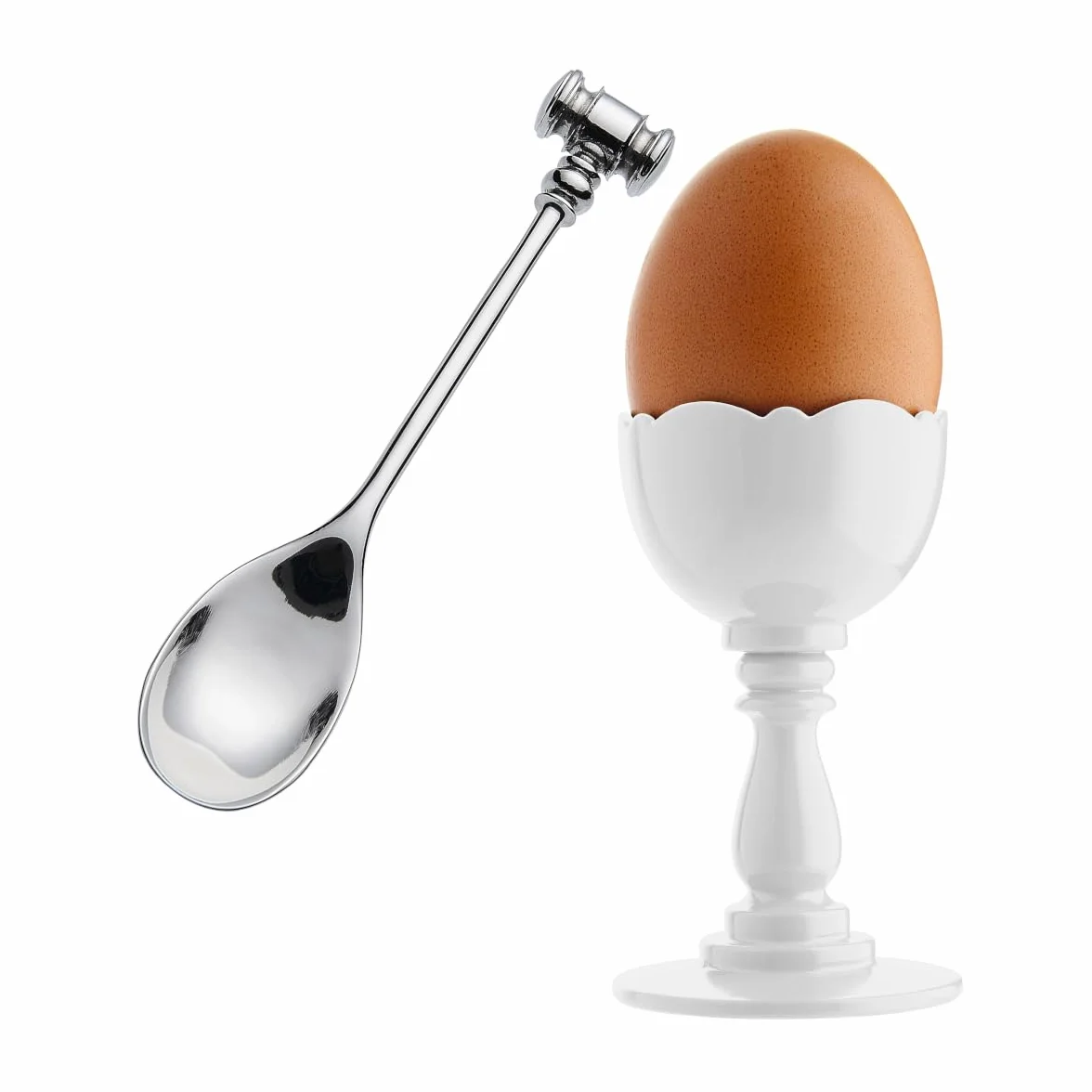 Alessi MW14SET W Dressed Portauovo, Acciaio Inossidabile 18/10/Resina Termoplastica, Bianco