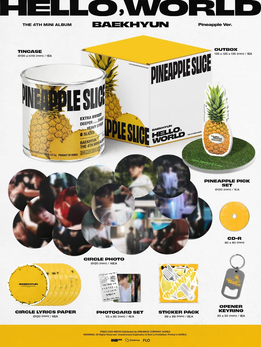 BAEKHYUN EXO - Hello, World [Pineapple Ver.] First Press Limited Edition