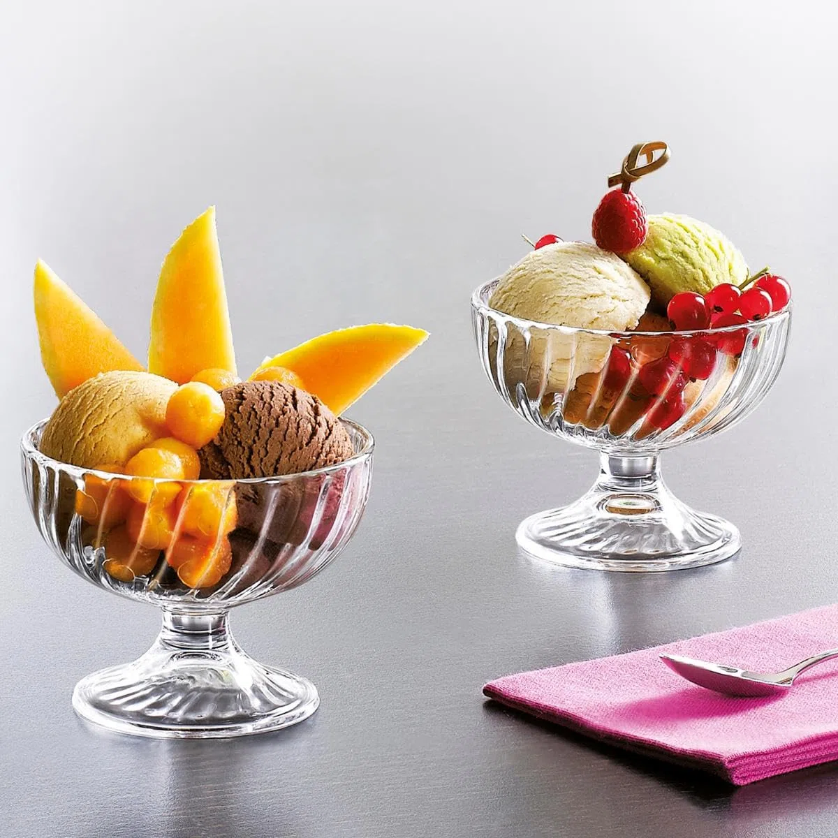 Arcoroc, Set di Coppe da Gelato Sorbet in Vetro Trasparente, capacità di 380 ml