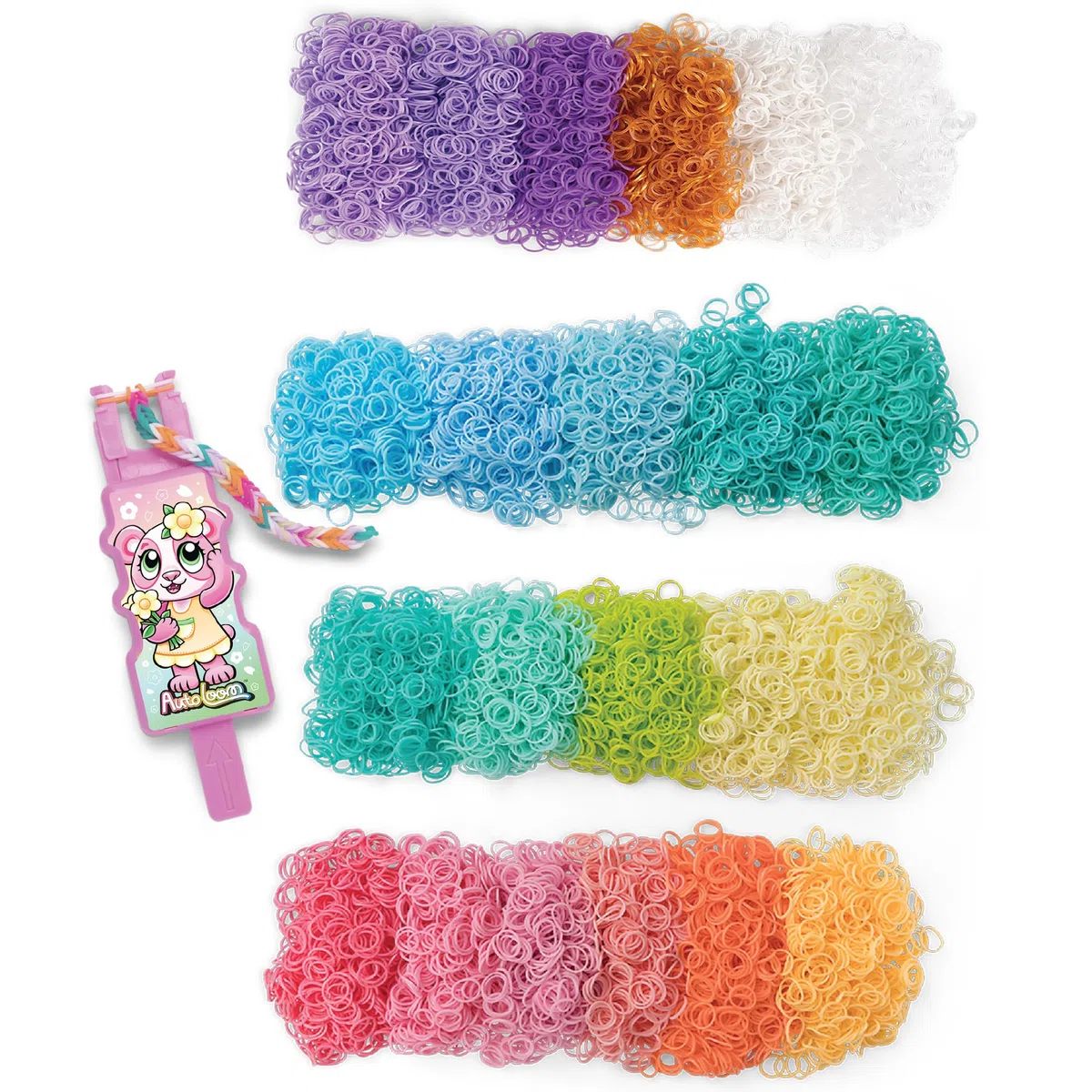 Rainbow Loom: Auto-Loom - Confezione di ricarica per auto, colori pastello
