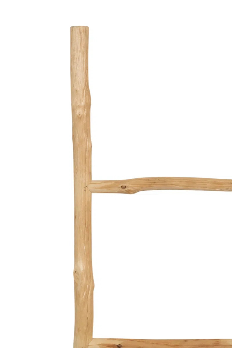 Biscottini Scaletta porta asciugamani bagno 150x3,5x37 - Scala Decorativa in Legno - Scala portasciugamani - Scaletta legno appendi asciugamani - Scaletta portasciugamani da parete Metallo, Bambu