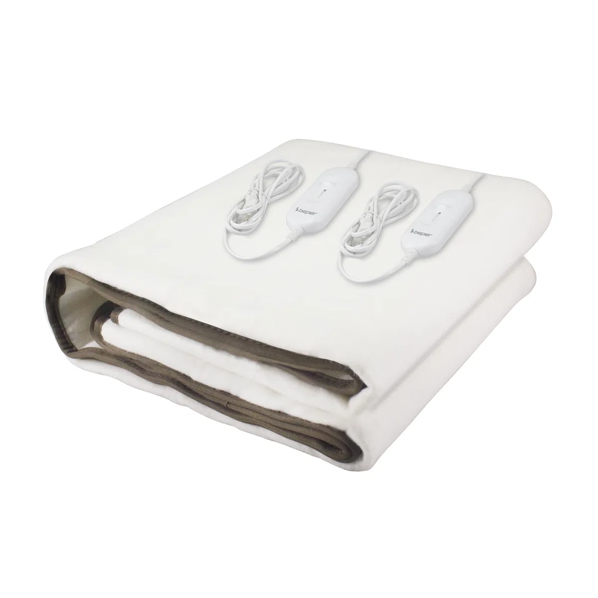 BEPER P203TFO111 Scaldaletto Matrimoniale, 2 Zone con Comandi Indipendenti, 3 Temperature, Lavabile, Spegnimento Automatico, 160x140 cm