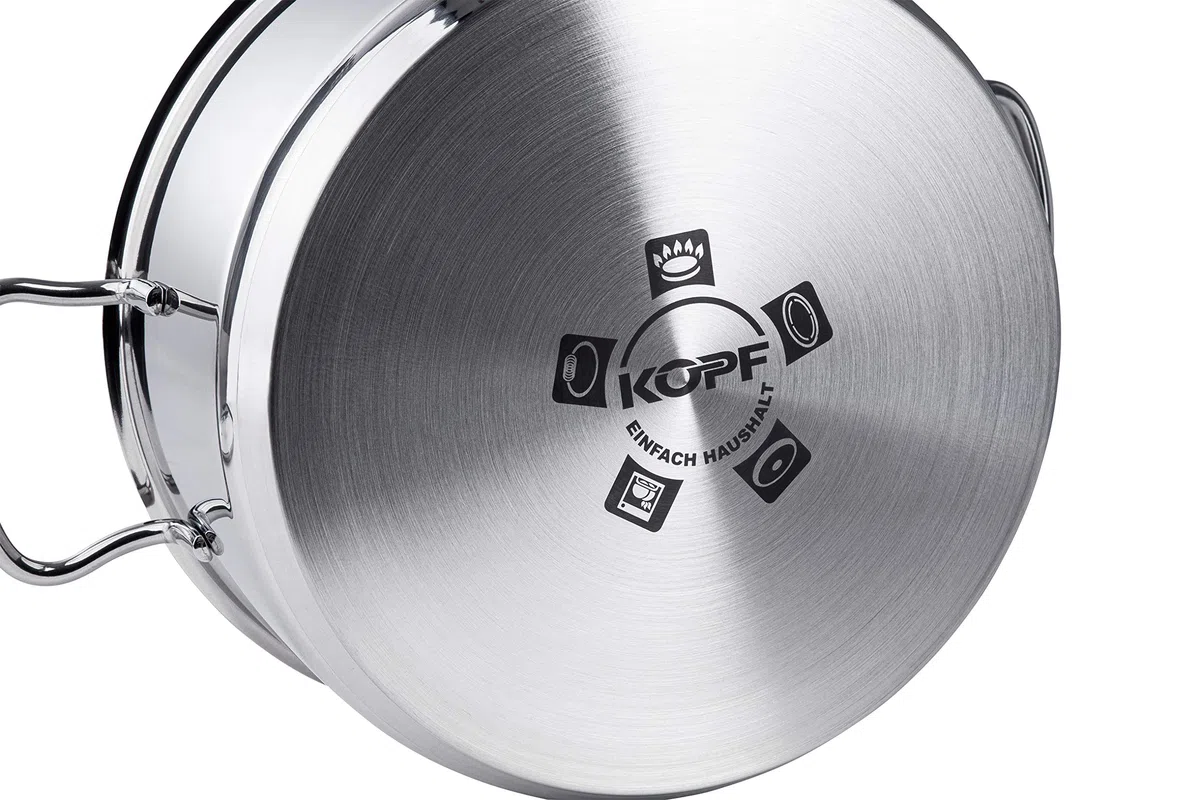 Kopf Pentola per la carne Merkur, Ø 24 cm, altezza 11,5 cm, 4 litri, acciaio inox