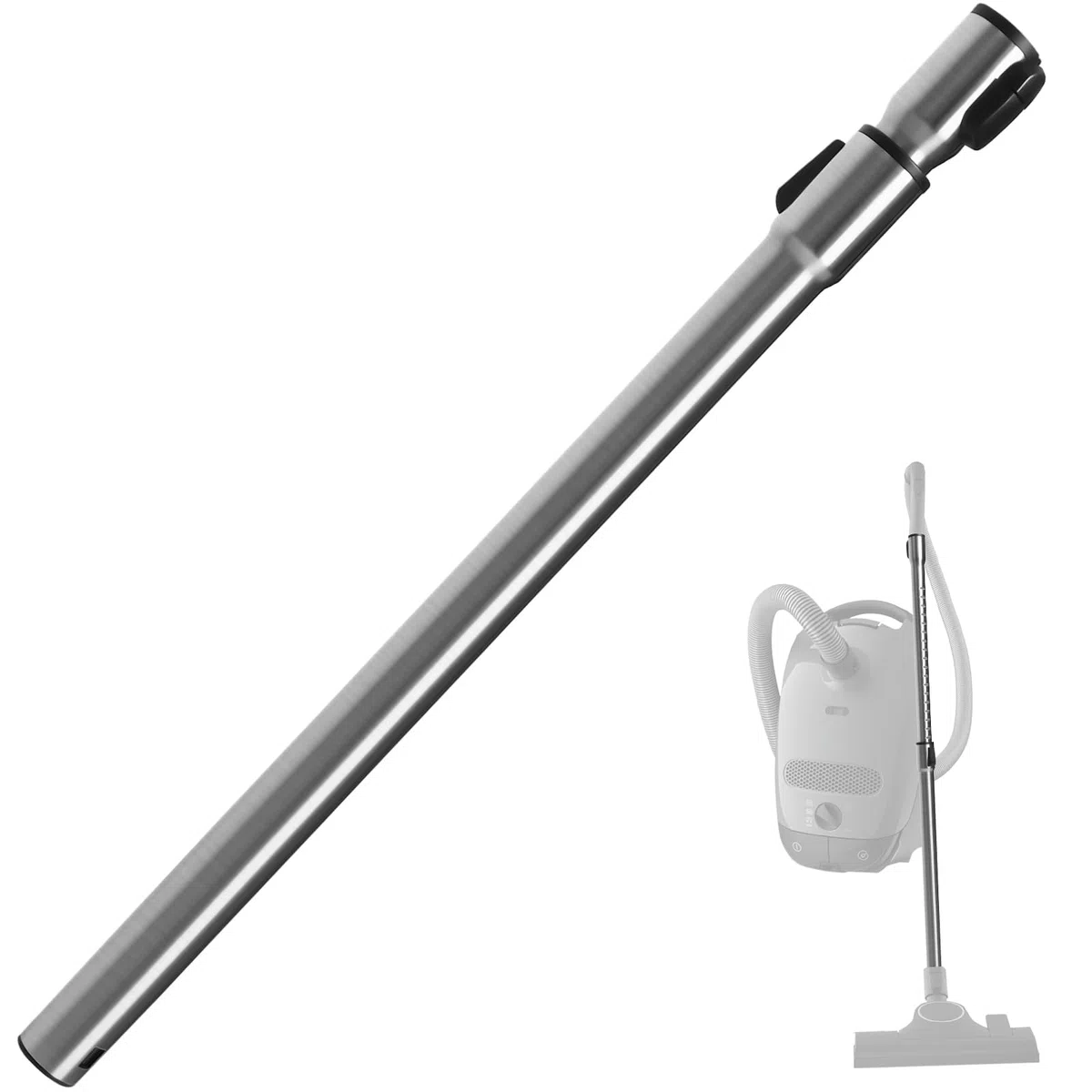 Tubo Telescopico Aspirapolvere 35 mm Compatibile con Miele C2 C3 S2 S4 S5 S6 S8 S8340, Regolabile 60-96 cm, Ricambio Universale tra Impugnatura e Spazzola Pavimento