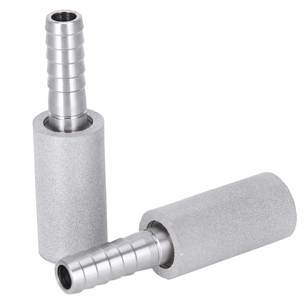 Pietra di aerazione dell'acciaio inossidabile della pietra di diffusione di 2Pcs 0.5μm con gli accessori di fermentazione del diametro esterno di 1/4 di pollice