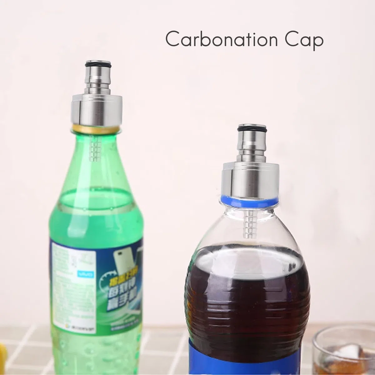 Tappo di Carbonatazione in Acciaio Inossidabile da 2 Pezzi, Tappo di Riempimento della Bottiglia a Pressione Blocco a Sfera Tappo di Gasatore per Fusto Tappi di CO2 Facile