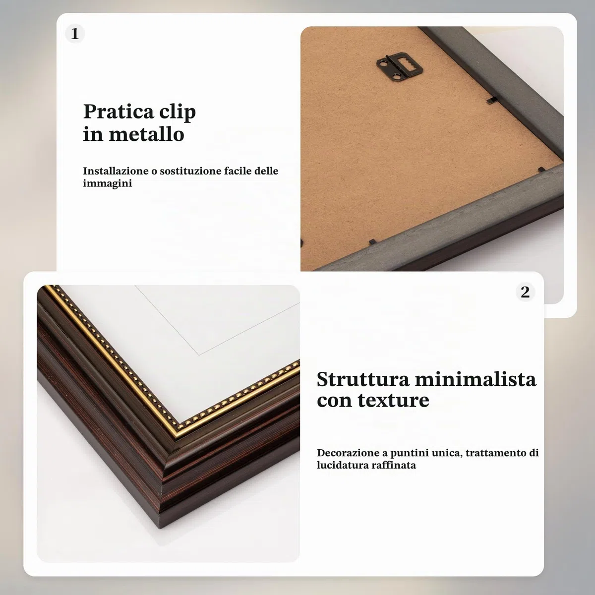 Cornice Foto A3 per Certificati Cornice Foto A3 per Diplomi 29,7x42 CM Cornice Laurea per Diploma, Cornice Marrone con Staffa, per Diploma, Licenza Commerciale (Marrone 1Pz)