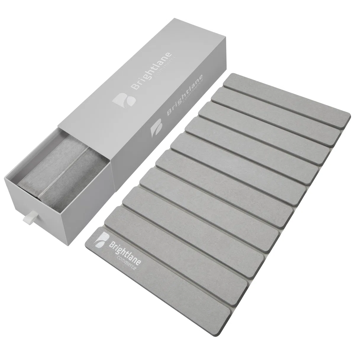 BRIGHTLANE - Tappetino pieghevole in diatomite, 60 x 39 cm, ad asciugatura ultra rapida, antiscivolo e anti-umidità, tappetino da bagno flessibile e base per cucina o scolapiatti (BLDHR6039, grigio)