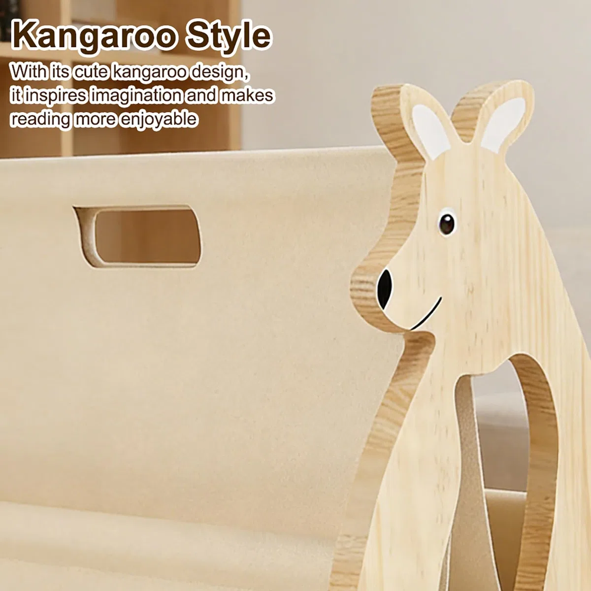 Libreria Montessoriana per Bambini, Scaffale Porta Libri in Legno Massello, Libreria Scaffale Montessori per Cameretta, Mobile per Cameretta, (Naturale, H 37 cm)