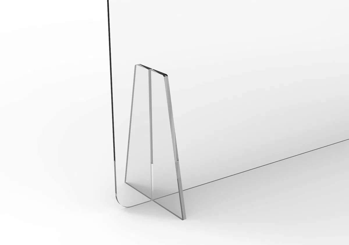 Pannello Protettivo Parasputi/Parafiato da Banco in PMMA acrilico Trasparente misura 100x67 cm (SMALL)