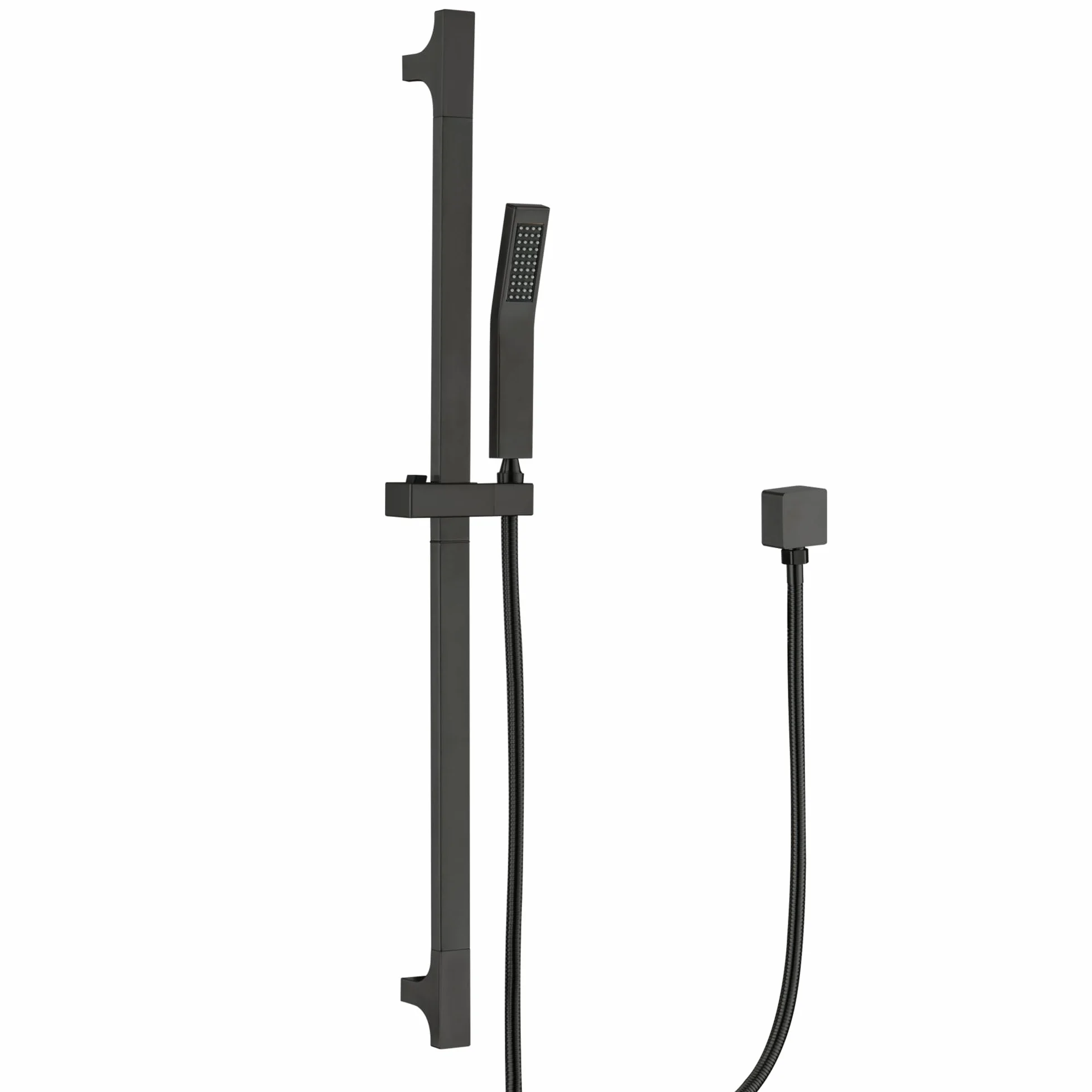 Asta Doccia in Acciaio Inox, Saliscendi Con Doccetta, Tubo e Supporto, Barra di Scorrimento per Bagno, Set Asta, Colonna Senza Miscelatore