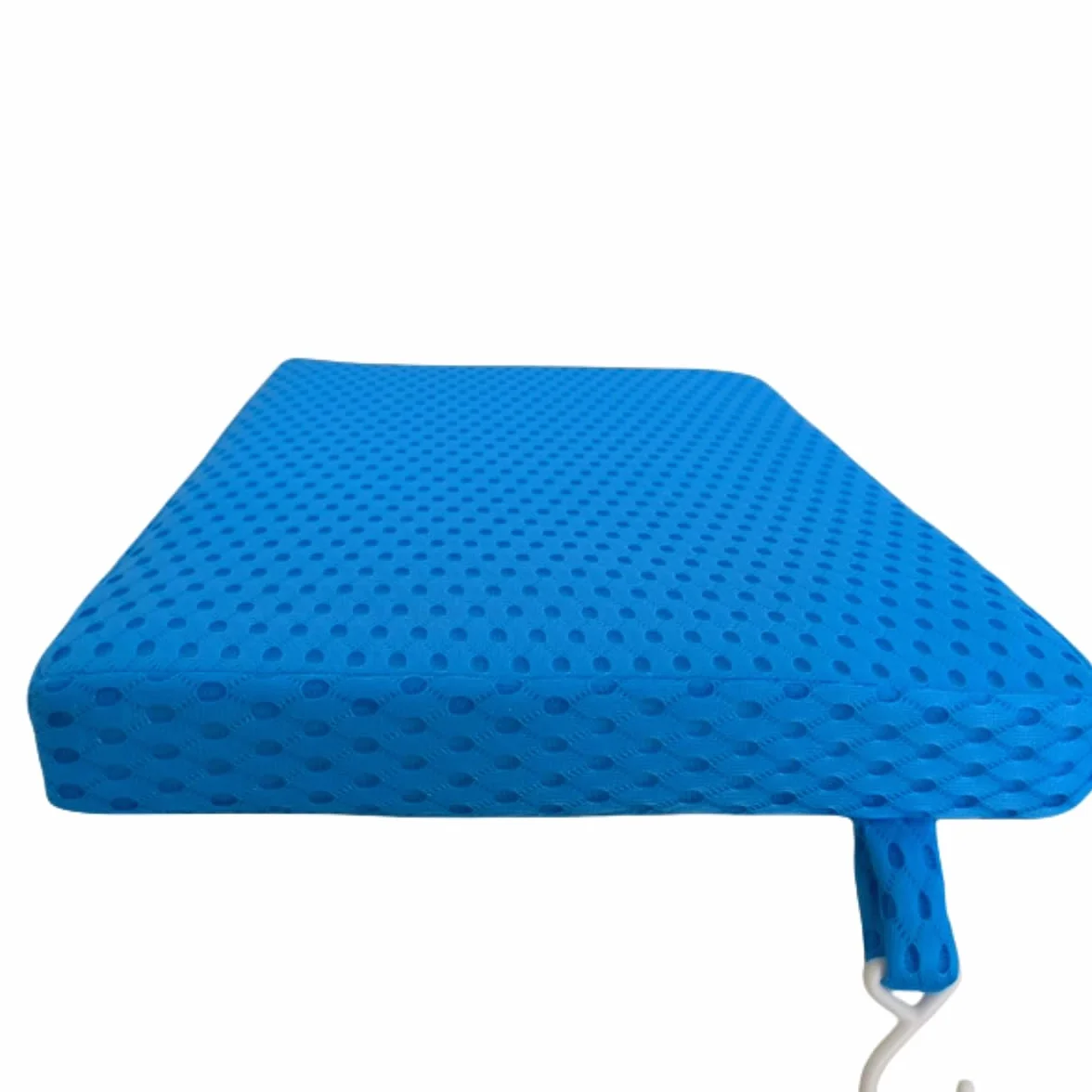 Tappetino Per Sedia da Doccia, Morbido Cuscino in Rete 4D Cuscino per Panca da Bagno, Imbottito Per Sauna, Materassino in Rete 3D con Gancio, Antiscivolo, Design per Anziani, Senior, Disabili (Blu)