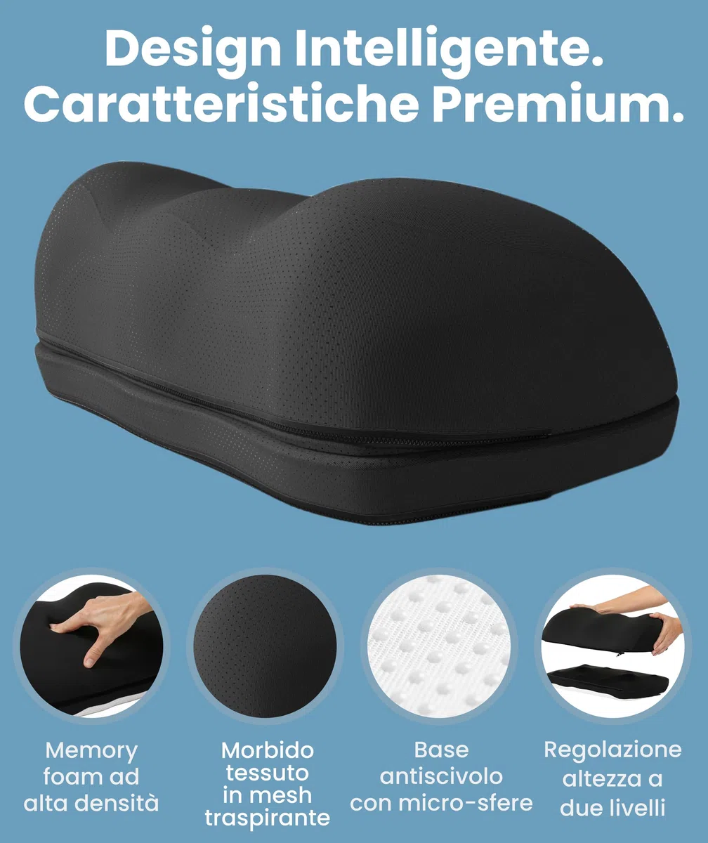Everlasting Comfort FootCloud Poggiapiedi da Scrivania ergonomico regolabile in altezza con nodi di pressione per migliorare la circolazione e la postura, accessori scrivania