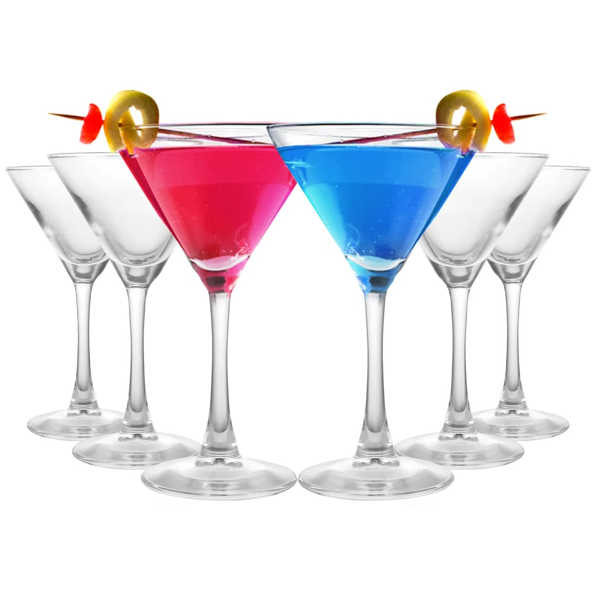 CYEER Set di 6 Vasi di Martini 190ml, Vasi di Espresso Martini (10x15,9cm), per Cena, Matrimonio, Festa, Ristorante, Bar