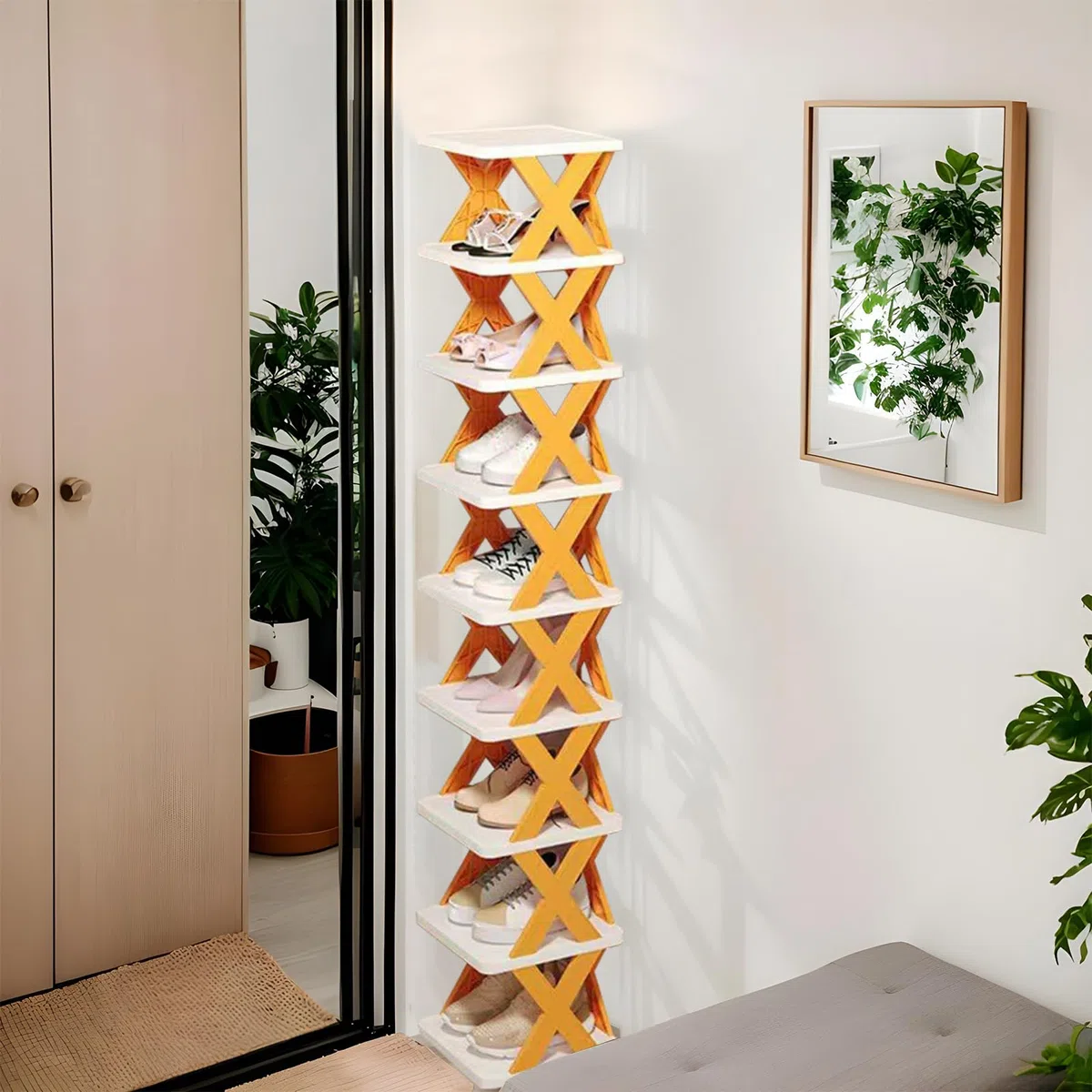 Scarpiera sottile – Organizer verticale multistrato per scarpe, per riporre scarpe da ginnastica in ingresso per, piccoli appartamenti e armadi