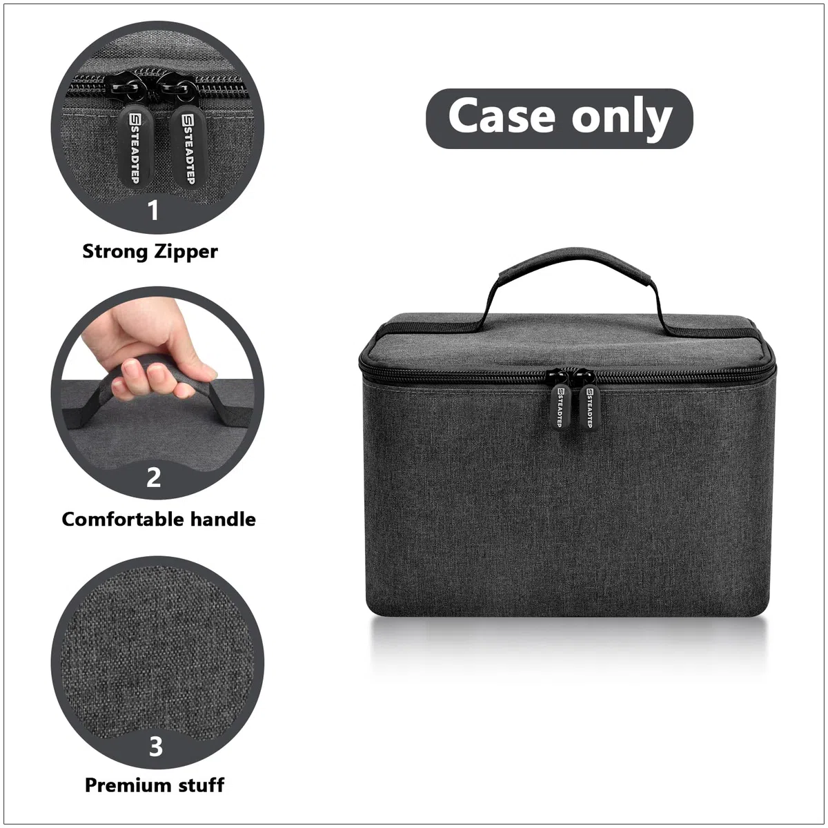 Borsa da trasporto per mixer manuale digitale KitchenAid 5/6/7/9 ultra power speed, custodia da viaggio portatile con manico, per accessori da cucina (solo scatola), Grigio, moderno