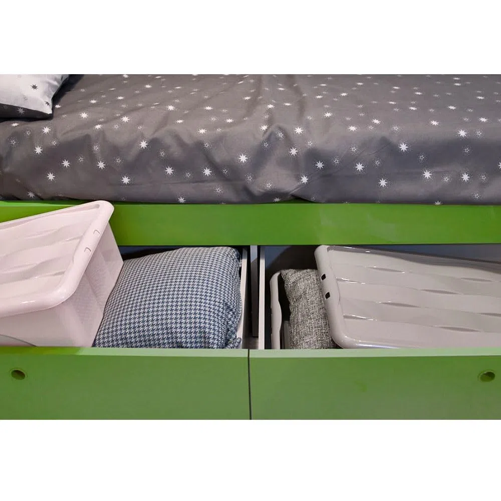 Set di 2 Scatole Sotto letto con Ruote Coperchio grigio 40 lt box basso h17,5 cm per letti Contenitori Salvaspazio in Plastica Trasparente cm 79x39 Ideale per Vestiti e Cambio Stagione Organizzazione