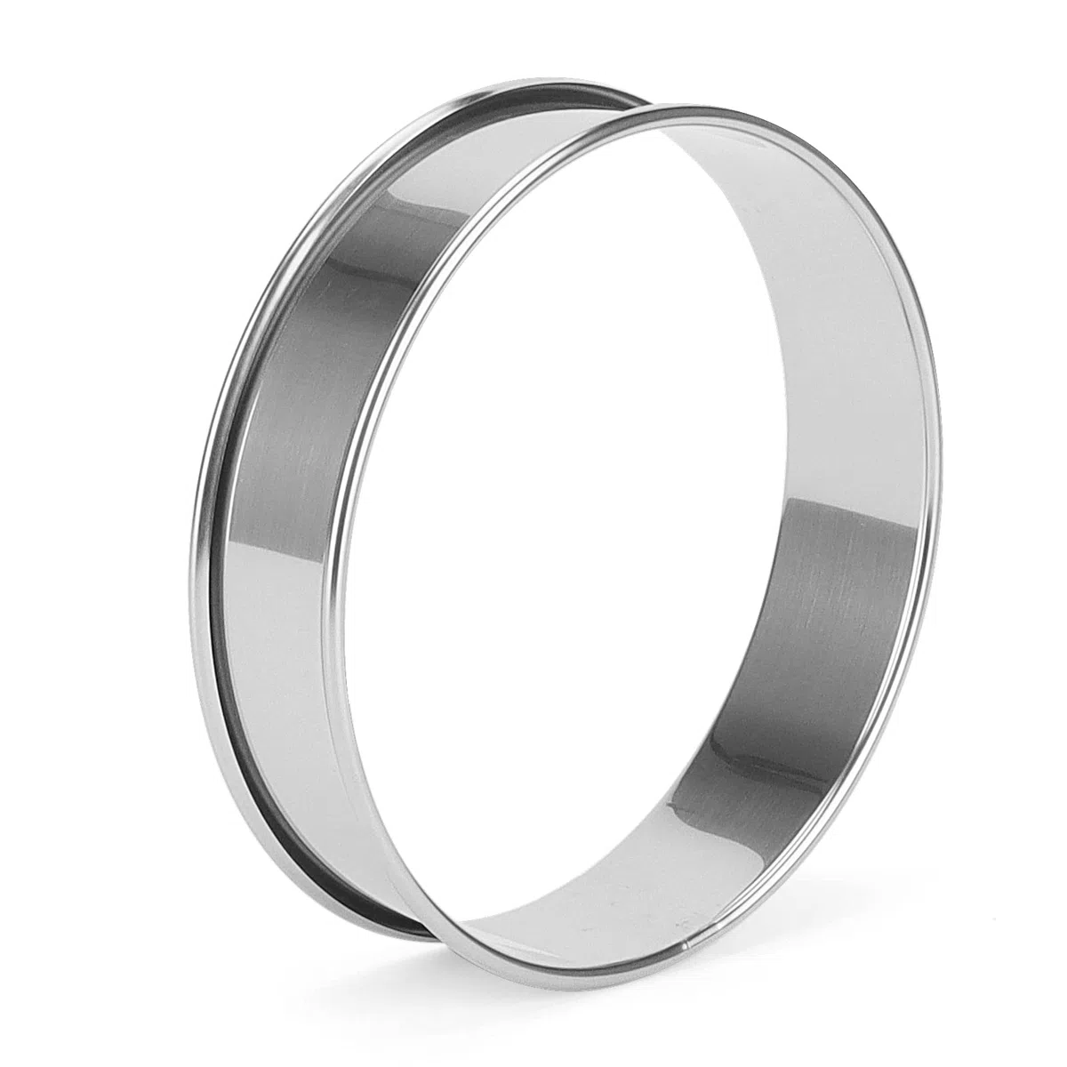 JAPCHET 25 anelli da 10 cm, in acciaio inox, per muffin, per torte e muffin, doppio arrotolato, per supporto della cucina