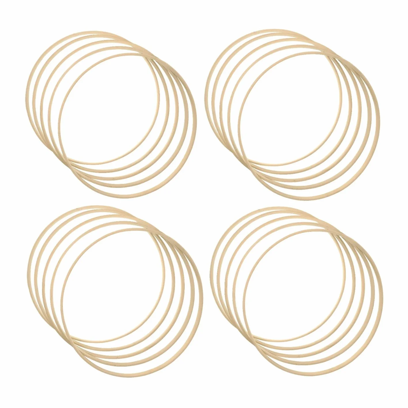 JZK, 20 cerchi in legno da 25 cm, per macramè, per acchiappasogni in legno, anelli floreali per ghirlande da appendere alla parete