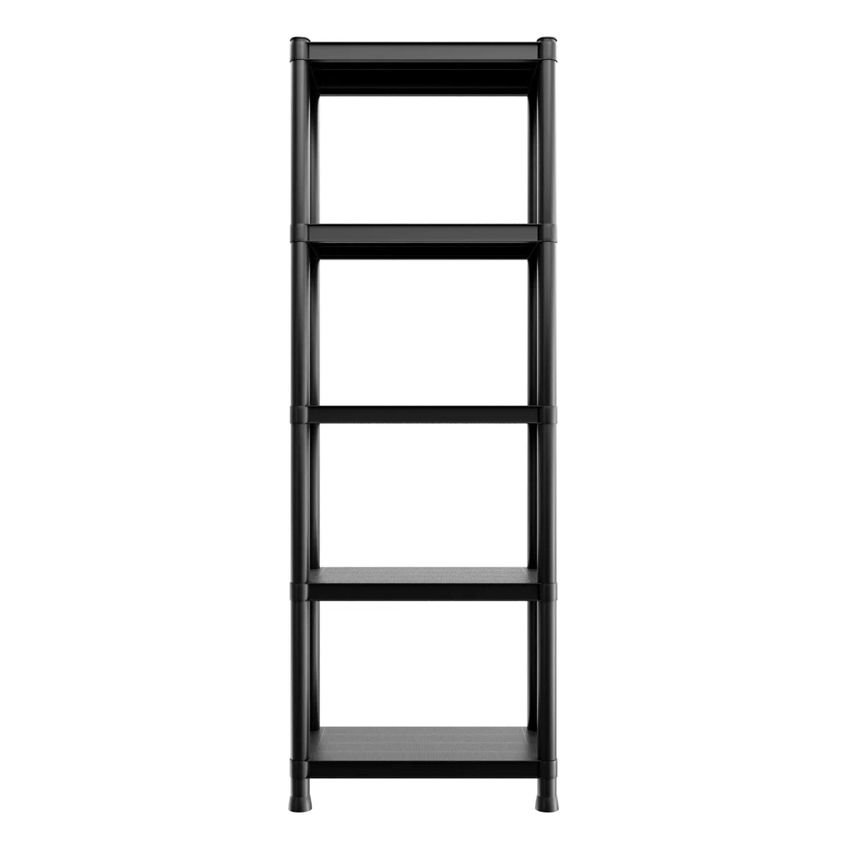 BOUDECH Titan S - Scaffale Modulare 5 Ripiani 60x30xH180 cm per Casa Officina Garage in Resina Nero